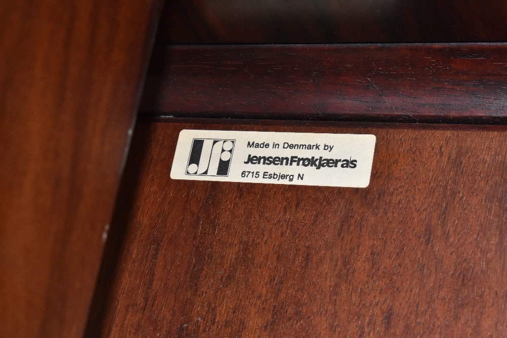 JENSEN FROKJAERAS; a modern rosewood nest of three tables and matching coffee table, the smaller - Image 5 of 5