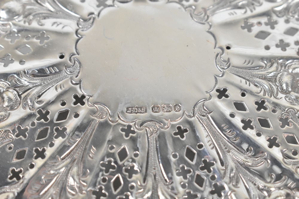 JAMES DIXON & SONS; a Victorian hallmarked silver strawberry and cream set with a pair of detachable - Image 5 of 5