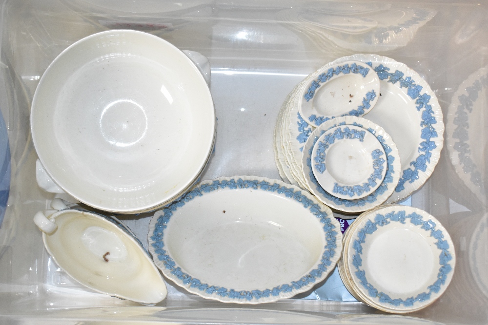 WEDGWOOD; a large collection of white Queen's Ware, including four footed bowls, various plates, - Image 3 of 3