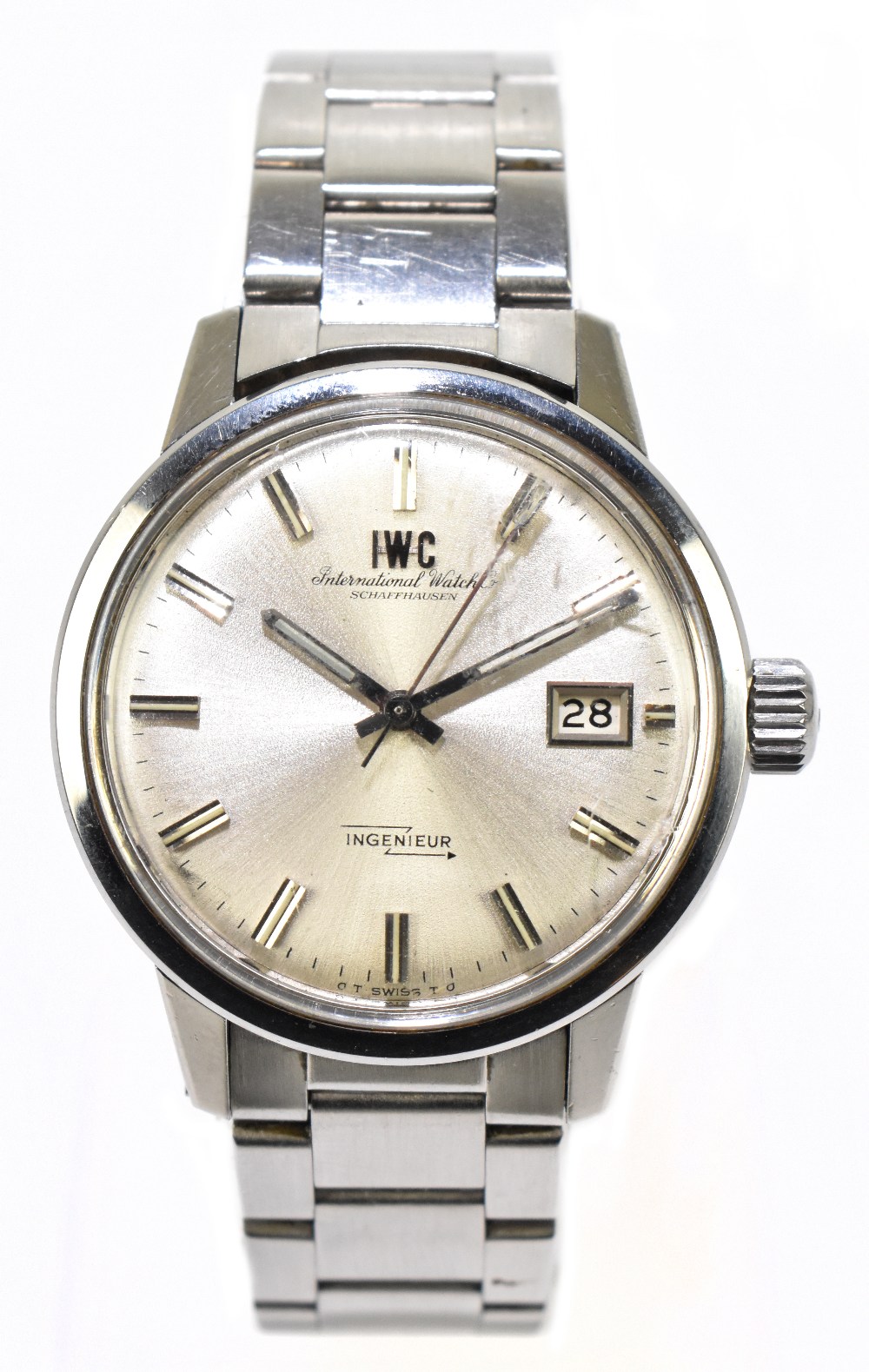 IWC (INTERNATIONAL WATCH CO); a gentleman's vintage 'Ingenieur' stainless steel wristwatch with