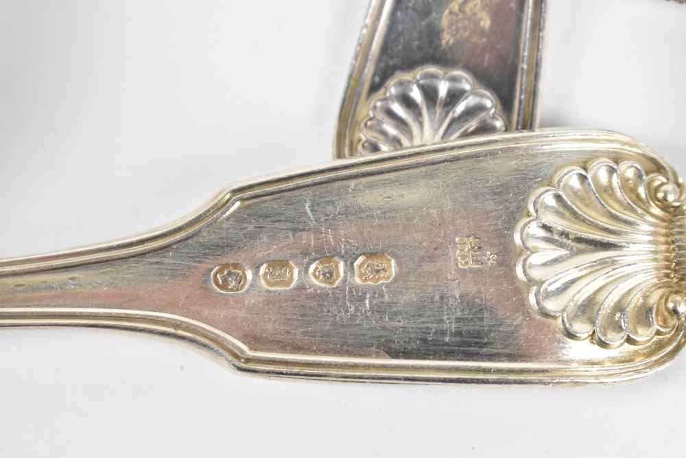 HAYNE & CARTER; a selection of Victorian hallmarked silver Fiddle, Shell, and Thread pattern - Image 4 of 4