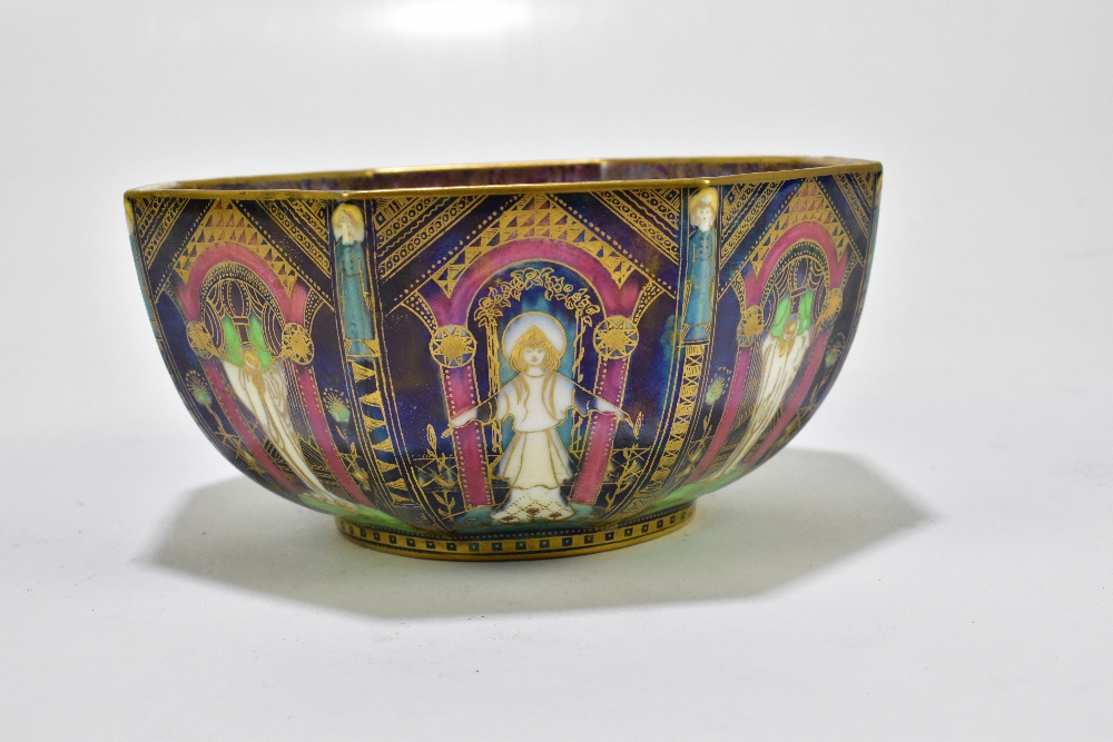 DAISY MAKEIG-JONES FOR WEDGWOOD; an octagonal bowl decorated in the 'Angels' pattern, Z4968, - Image 5 of 13