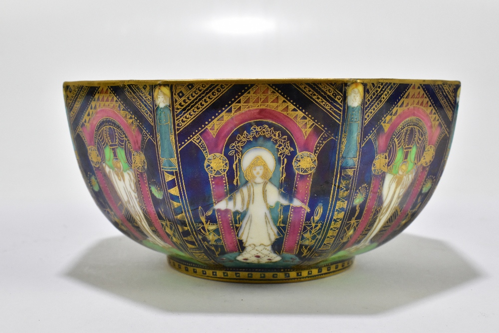 DAISY MAKEIG-JONES FOR WEDGWOOD; an octagonal bowl decorated in the 'Angels' pattern, Z4968, - Image 3 of 13