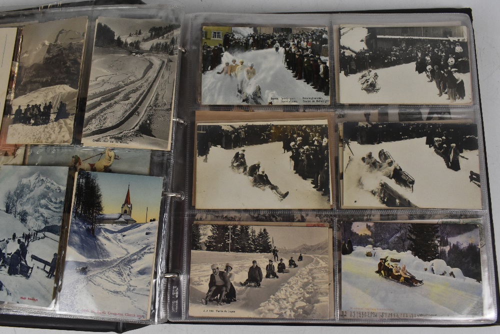 A collection of 230+ early 20th century and later British and European skiing postcards, to - Image 6 of 10