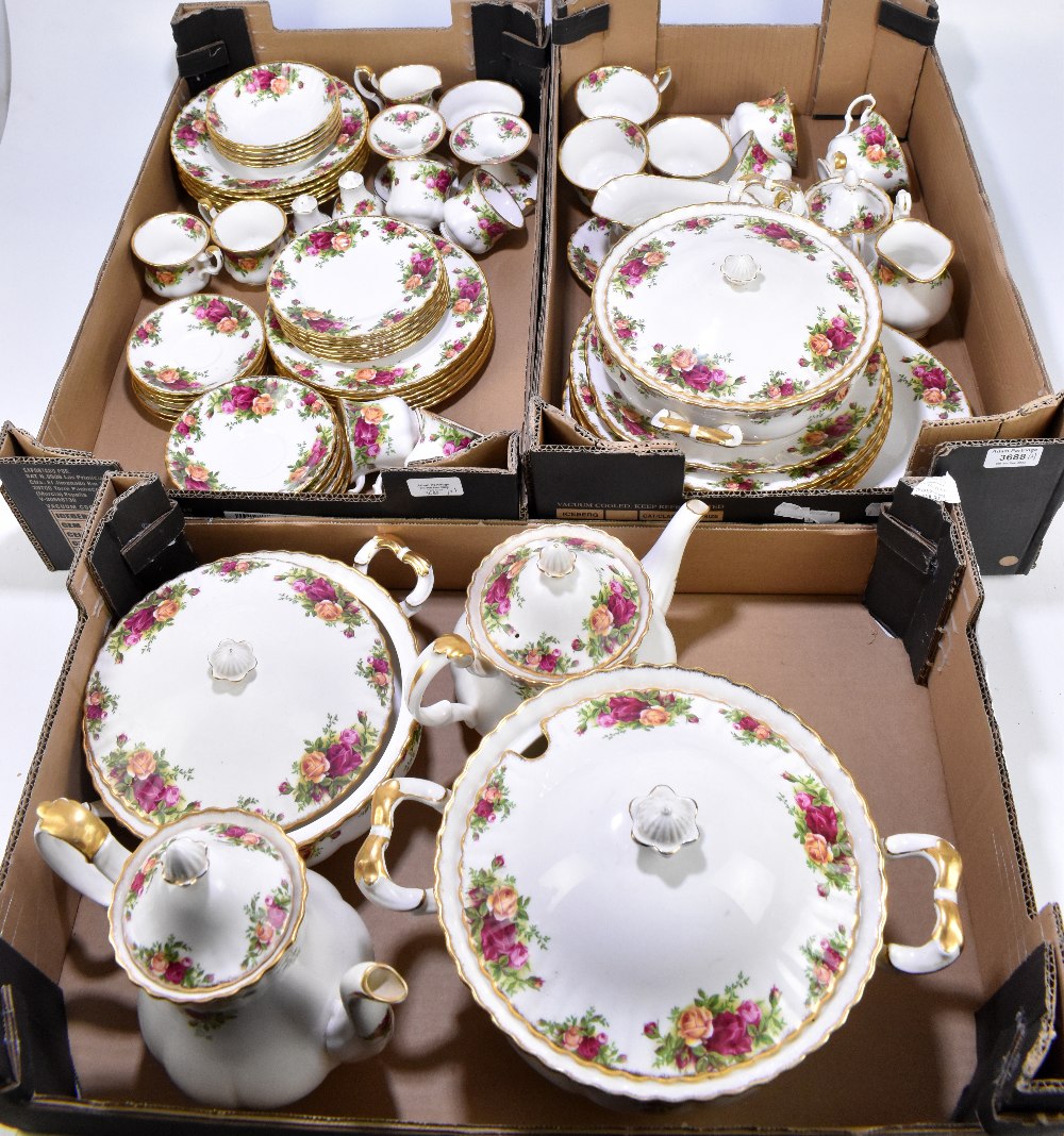 ROYAL ALBERT; a large collection of 'Old Country Roses' dinner and tea wares, comprising large