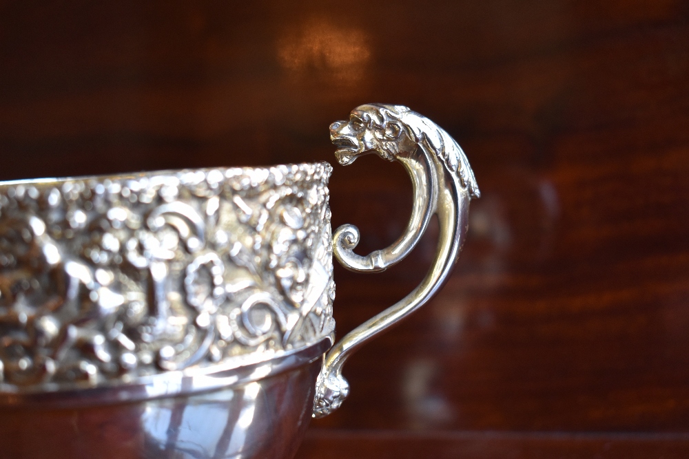 HUNTING INTEREST, WAKELY & WHEELER; a quality late Victorian hallmarked silver gilt twin handled cup - Image 3 of 4