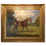 MOLLY MAURICE LATHAM (1900-1987); oil on canvas, study of a horse in paddock, signed and dated 1949,