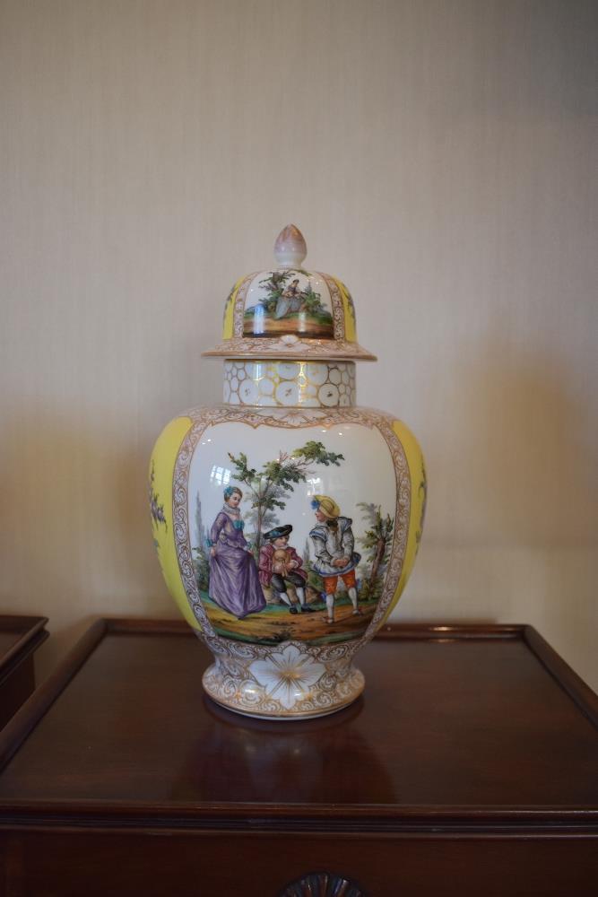 A pair of Augustus Rex late 19th century porcelain globular jars and covers, each lid and body - Image 9 of 10