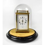 SWALES & SON, 6 KING STREET WIGAN; an early 20th century brass carriage clock,