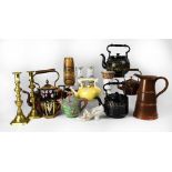 A quantity of mainly early/mid-20th century ceramics to include decorative black coffee pots,