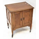 A mid/late 20th century mahogany record cabinet,
