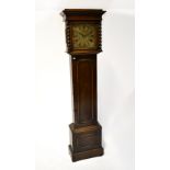 An early 20th century oak longcase eight day clock,
