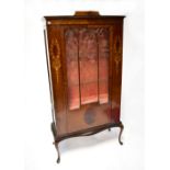 A 20th century mahogany inlaid display cabinet,