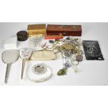 A quantity of vintage and modern costume jewellery to include brooches, earrings,