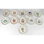 A collection of nine Hornsea limited edition Christmas plates from 1979 to 1986, diameter 21.