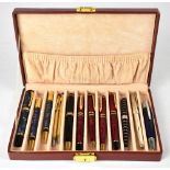 A small collection of pens and pencils to include a Mont Blanc Meisterstuck stamped EP1115926,