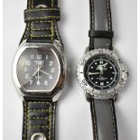 Two gentlemen's quartz movement watches, comprising a Slazenger example and a Diesel example (2).
