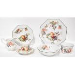 JOHNSON BROTHERS; a quantity of dinner and tea ware in the 'Fresh Fruit' pattern,