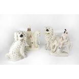 A pair of 19th century Staffordshire dogs,