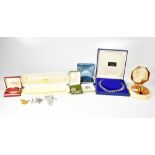 Various items of vintage and modern costume jewellery to include dress watches, silver items, etc.