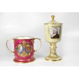 SPODE; a commemorative chalice with cover,