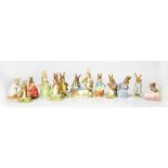 BESWICK AND ROYAL ALBERT; Beatrix Potter rabbit figures to include 'Mrs Rabbit and Bunnies',