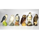 ROYAL DOULTON; five Whyte & Mackay Scotch Whisky decanters in the form of birds, to include Osprey,