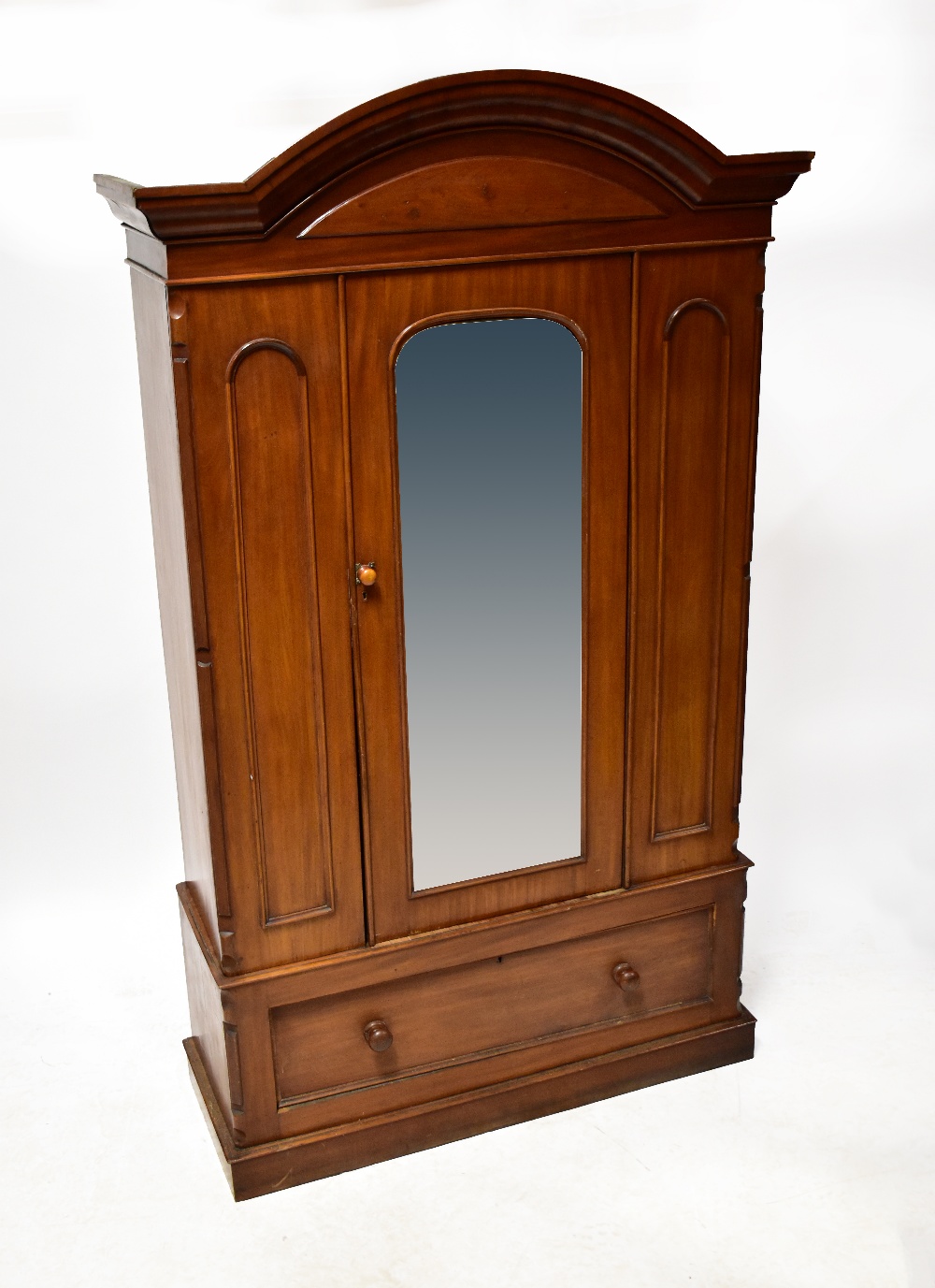 An early 20th century mahogany wardrobe,