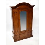 An early 20th century mahogany wardrobe,