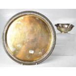 A George V hallmarked silver bonbon dish of quatrefoil form raised on circular foot, width 12cm,