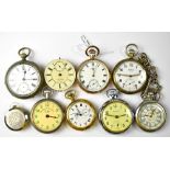 Various mixed antique and vintage open face pocket watches, to include gold plated,