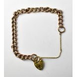 A 19th century rose gold belcher link bracelet, each link stamped for 9ct,