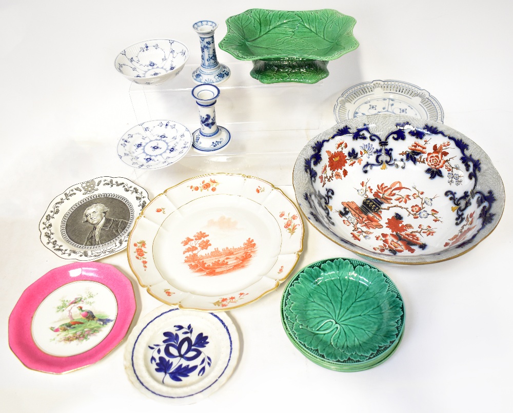 Various items of late 19th and early 20th century pottery to include a Nymphenburg centenary