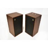 WHARFDALE; a pair of oak cased 'Super Linton' speakers, each 48 x 25.5 x 23.5cm (2).