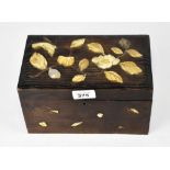 A late 19th century/early 20th century Chinese-style oak tea caddy decorated with ivory,