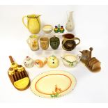 Various vintage and early 20th century collectible ceramics to include a Clarice Cliff Newport