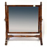 A 19th century mahogany swing toilet mirror,