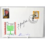 YASSER ARAFAT; a first day cover bearing the leader's signature and Berlin postmark.