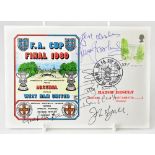 WEST HAM UNITED; a commemorative FA Cup Final 1980 first day cover bearing four signatures.