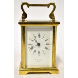 BORMAND FRÈRES OF BICESTER; a modern brass carriage clock,