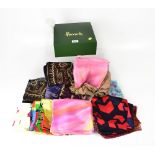 Seventeen silk and fine wool scarves to include Kreier, Jaeger, Windsmoor,