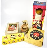 Various vintage toys to include Tri-ang 'Play-a-Disc Record Player', boxed,