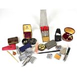 A mixed lot of collectibles to include vintage darts in aluminium carry case,