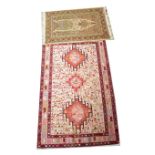 A hand knotted silk rug from the Sumak region, originally sold by Galleri 44 Mozaik, 152 x 94cm,