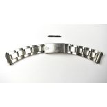 ROLEX; a vintage stainless steel folded link Oyster bracelet, end links stamped 367.