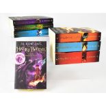 HARRY POTTER; a set of seven paperback books comprising 'Harry Potter and the Philosopher's Stone',