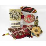 A large quantity of early/mid-20th century beadwork to include beadwork cushions, pincushions,