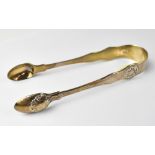 A pair of William IV hallmarked silver sugar tongs, Jonathan Hayne, London 1833, length approx 14cm,