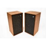 WHARFDALE; a pair of mahogany cased 'Linton 2' speakers, each 48 x 25 x 24cm (2).