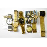 Various gentlemen's watches to include a Services seventeen jewel Incabloc on bracelet strap,